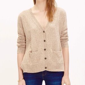 Madewell Landscape Button Cardigan with Pockets - Sz S, Tan